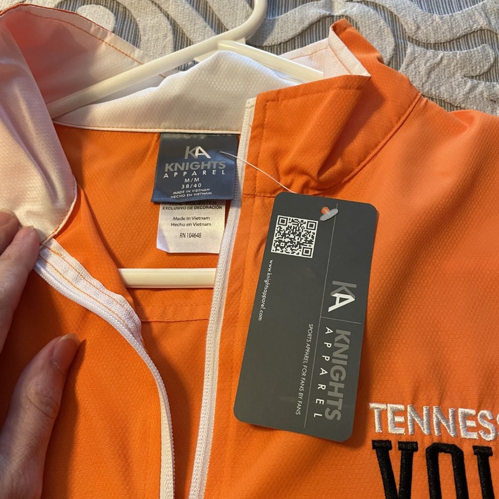 Tennessee Volunteers Vols Knights Apparel Jacket Men's Orange/White NWT Medium - Picture 6 of 7
